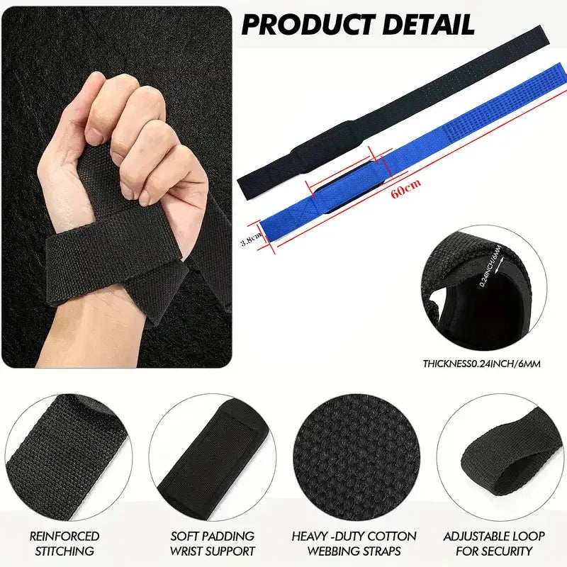 PowerGrip Wrist Straps for Lifting